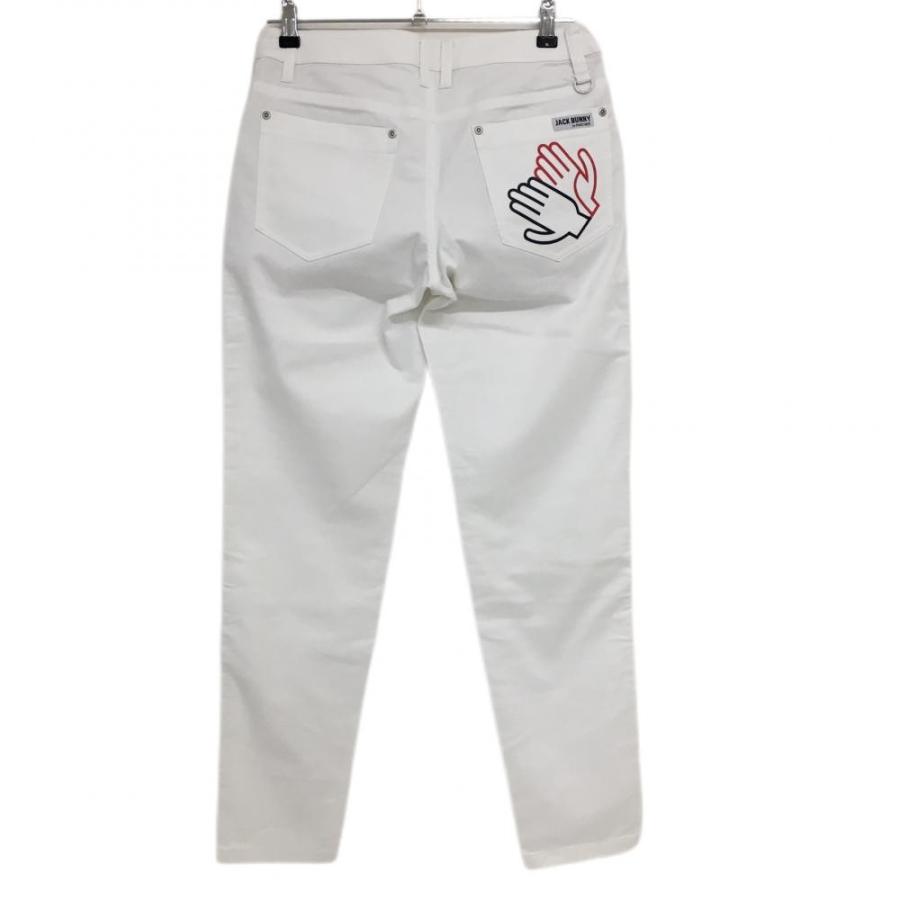 超美品】ジャックバニー パンツ 白 シンプル ストレッチ レディース 2