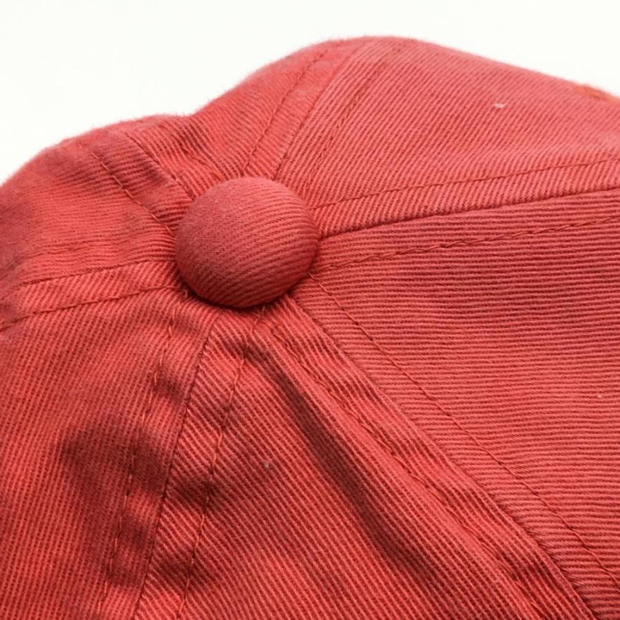 アルチビオ帽子　赤 archivio アルチビオ キャップ レッド×白 ロゴ刺しゅう コットン