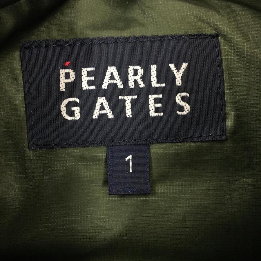 PEARLY GATES（パーリーゲイツ） 中綿ベスト カーキ×イエロー スカル