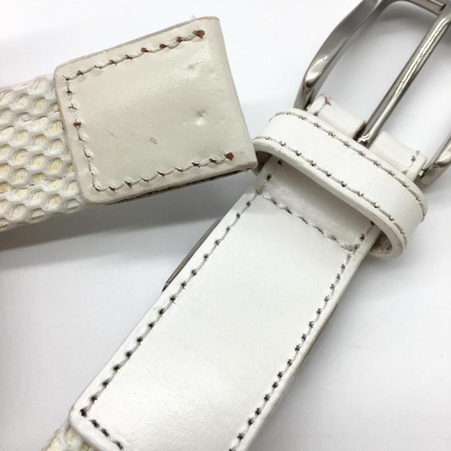 パーリーゲイツ ベルト 白 ロゴライン×メッシュ レディース ゴルフ