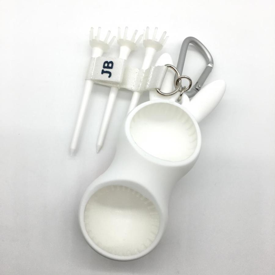 新品】ジャックバニー ボールホルダー×ティー 白×レッド ラビット
