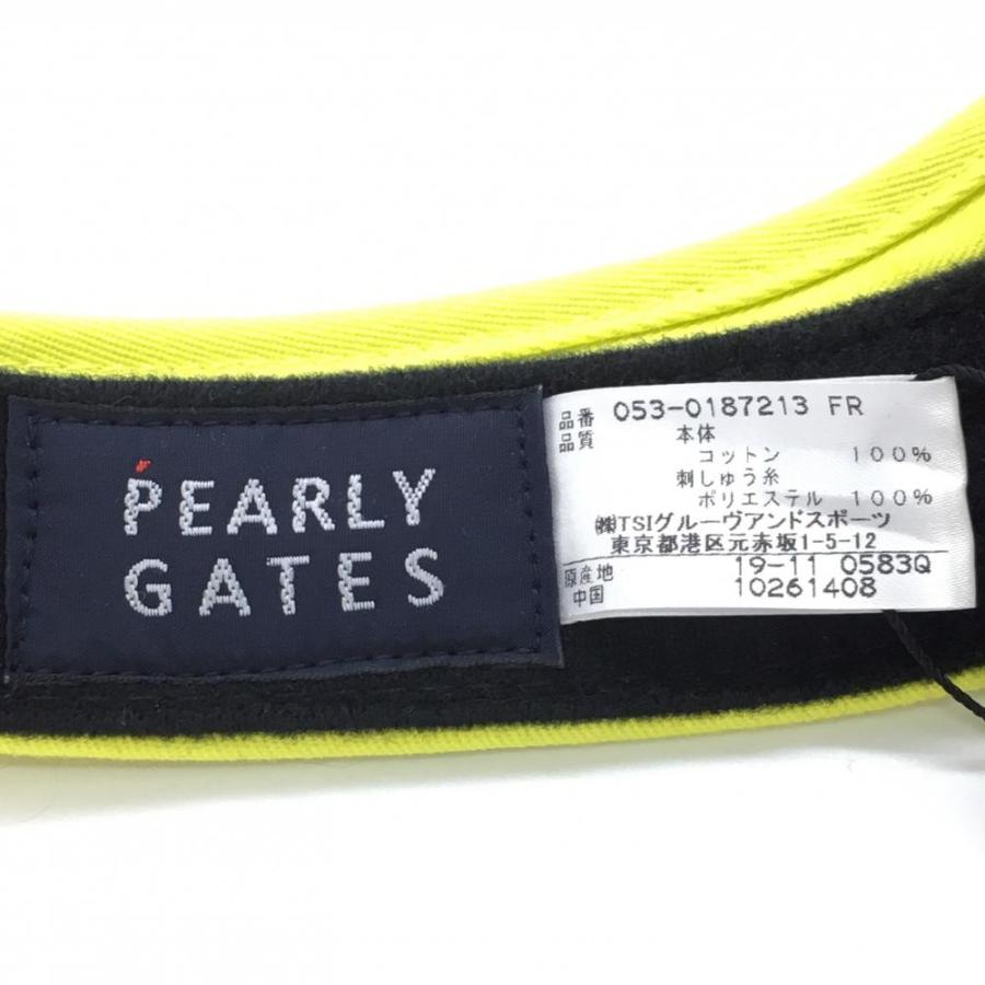 PEARLY GATES パーリーゲイツ サンバイザー イエロー×ネイビー