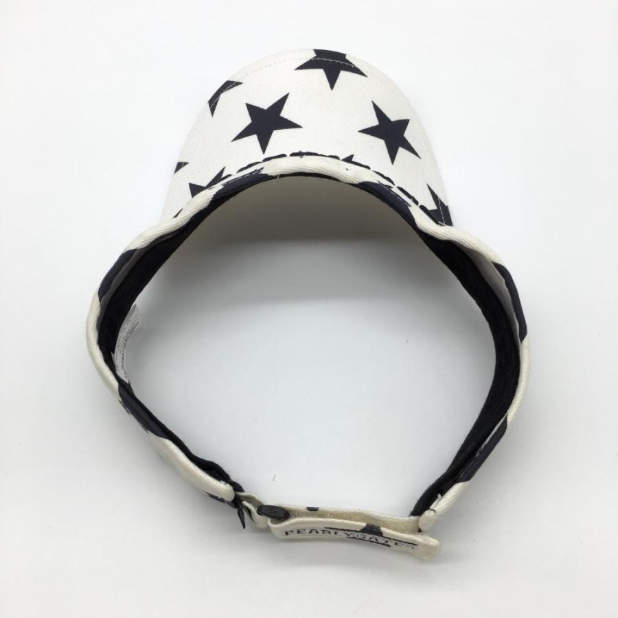 PEARLY GATES（パーリーゲイツ） サンバイザー 白×ネイビー 星柄 FR