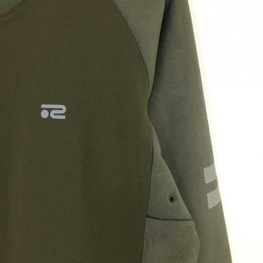 Rosasen（ロサーセン） 異素材トレーナー カーキ ストレッチ 袖微起毛