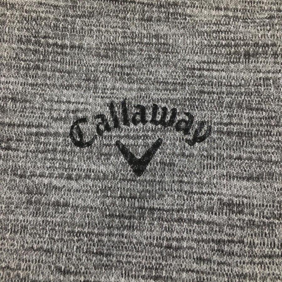 Callaway（キャロウェイ） ジップパーカー 杢ライトグレー×黒 袖 