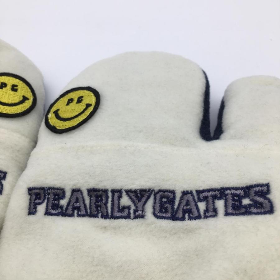 PEARLY GATES（パーリーゲイツ） 手袋 ミトングローブ 白×ネイビー