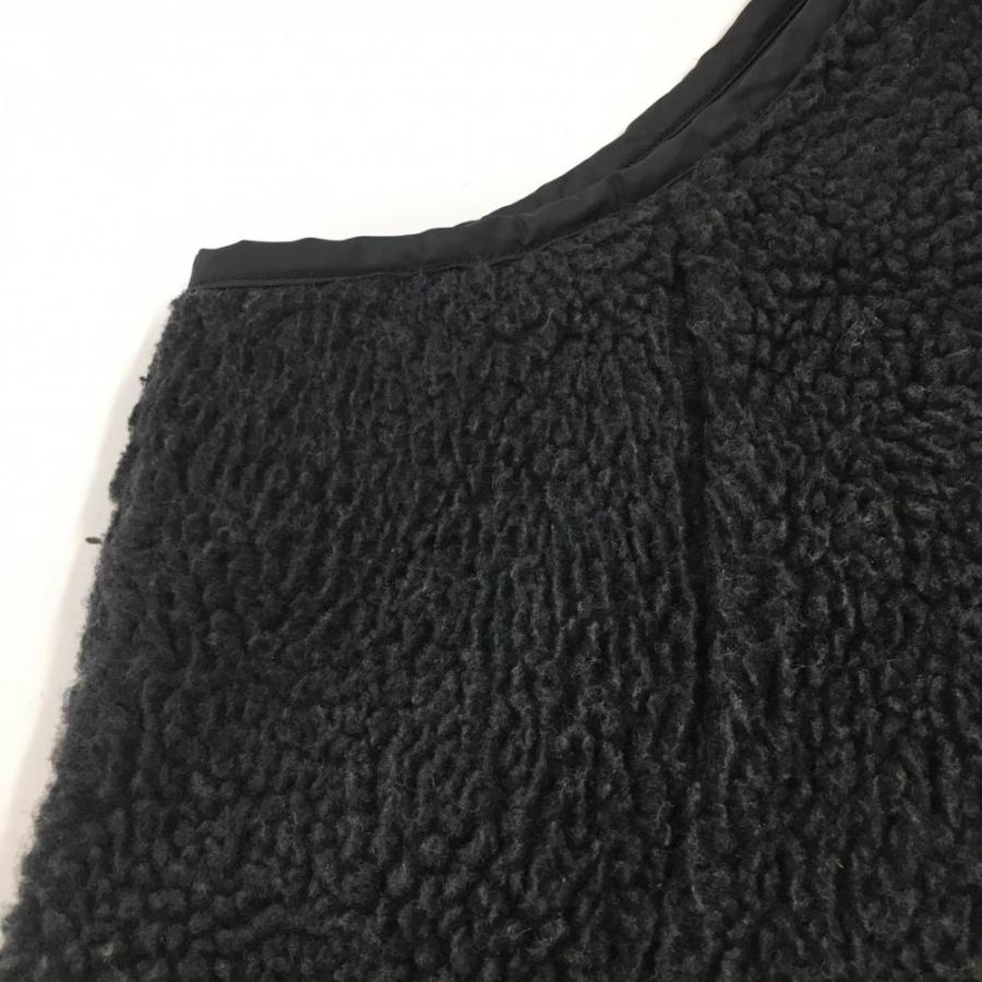 FILA（フィラ） フィラゴルフ 中綿ワンピース 黒 ボア×キルティング