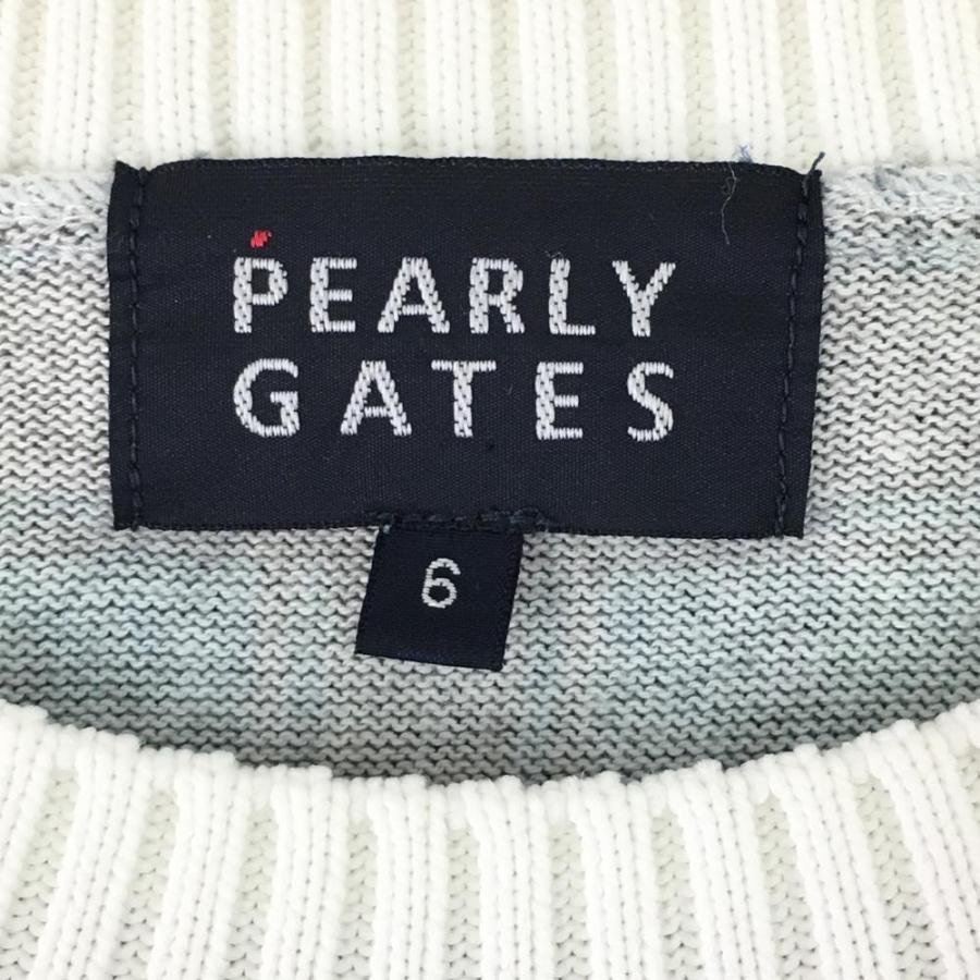 PEARLY GATES パーリーゲイツ ニットセーター ダークグリーン×黒