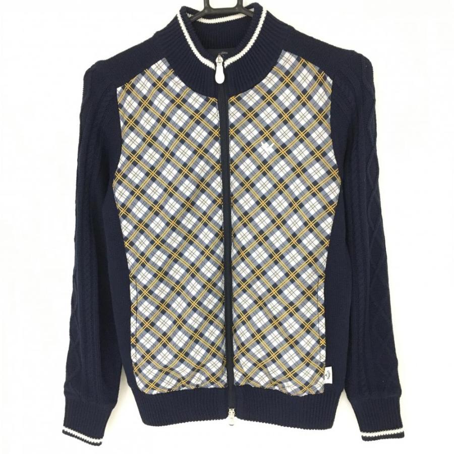 ビームス ゴルフ ウェア 切替 異素材 中綿 ウール ニット ジャケット