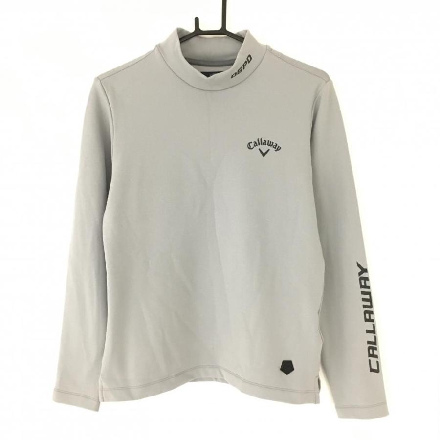 CALLAWAY キャロウェイ ハイネック長袖Tシャツ グレー 3L- CALLAWAY キャロウェイ ハイネック長袖Tシャツ グレー系 LL ゴルフウェア レディース