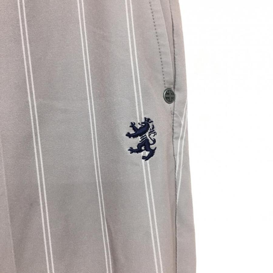 超美品】アドミラル パンツ グレー×白 ストライプ ストレッチ メンズ L