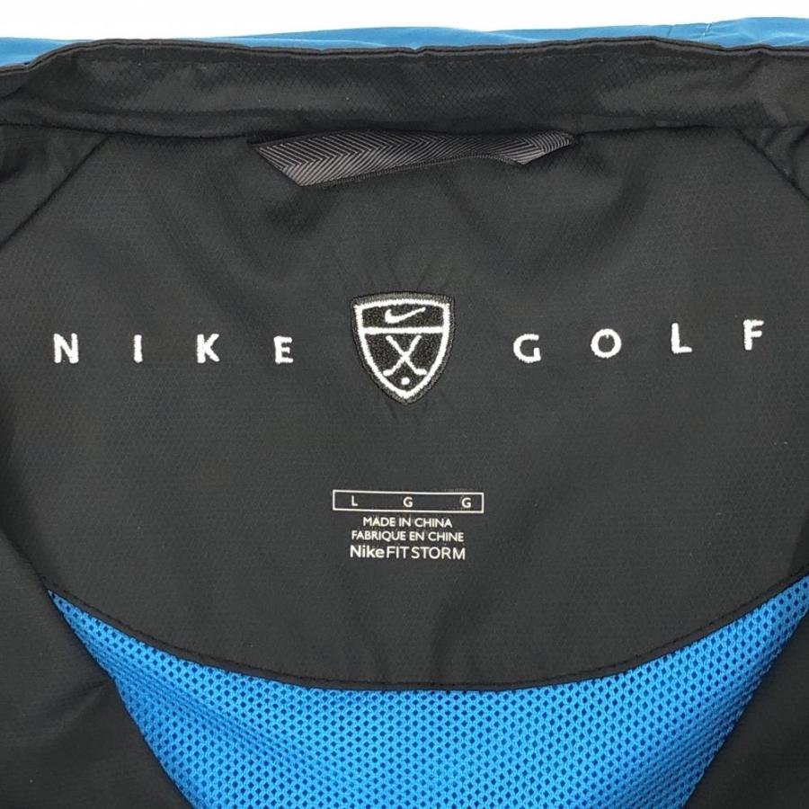 NIKE ナイキゴルフ 半袖ブルゾン ライトブルー×黒 スニード 裏メッシュ