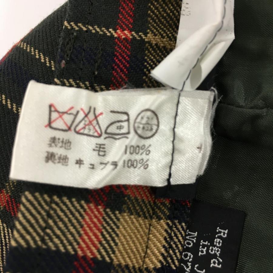 ダックスゴルフ パンツ グリーン×ベージュ チェック柄 裏地付き ウール 
