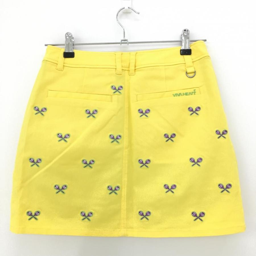 VIVA HEART ビバハート ストレッチスカート イエロー×パープル