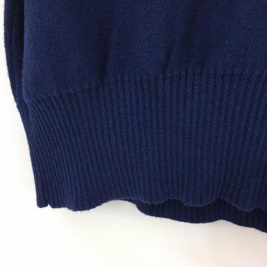 Champion チャンピオン ニットベスト ネイビー×白 一部ケーブル Champion チャンピオン ニットベスト ネイビー×白 一部ケーブル