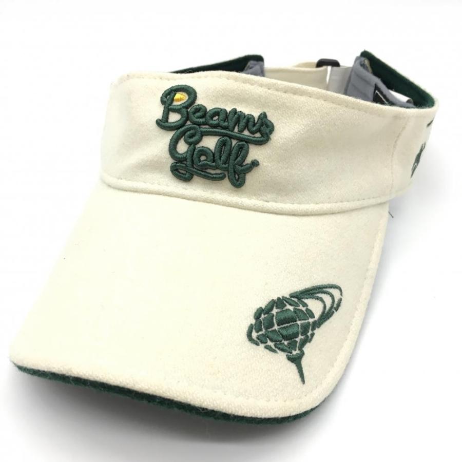 ビームスゴルフ ウールサンバイザー 白×ダークグリーン 立体ロゴ刺しゅう ゴルフウェア BEAMS GOLF/20%OFF価格 :1-240001111004:レオナード 通販 23区 スポーツ ゴルフ ボアサンバイザー