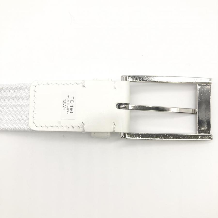 超美品】テーラーメイド メッシュベルト 白 シルバーバックル