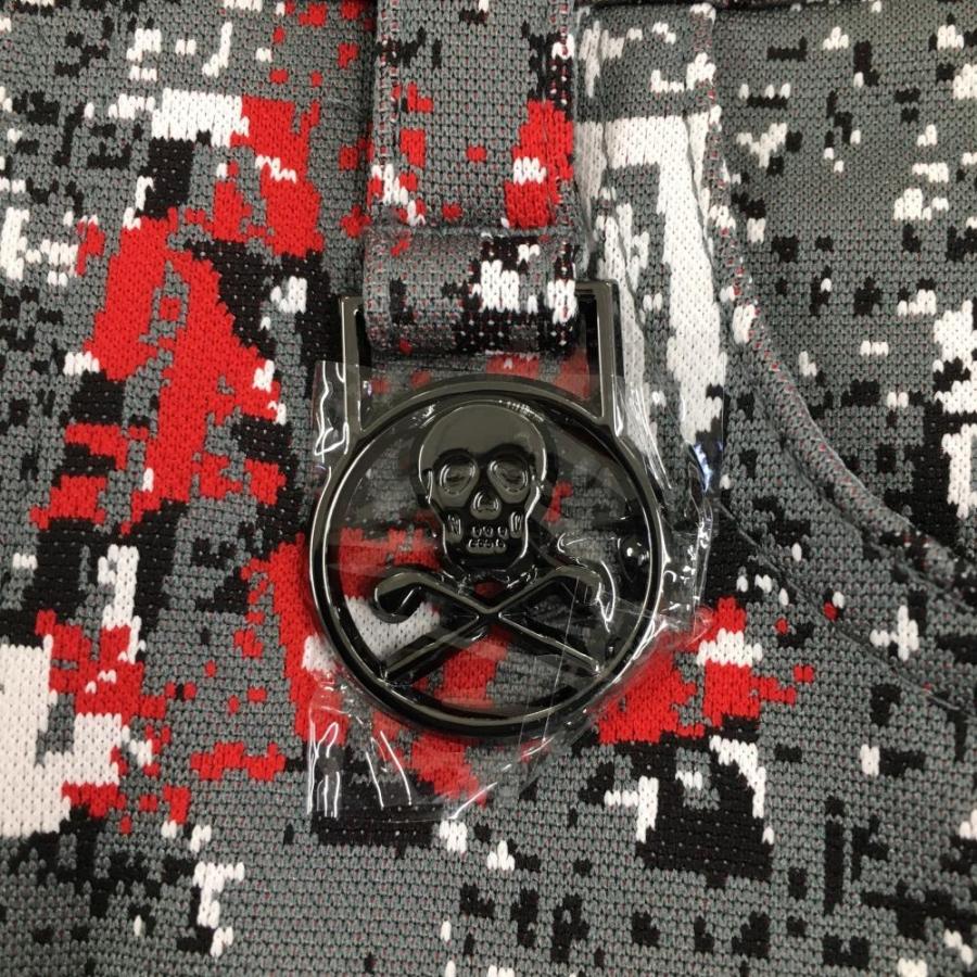 MARK&LONA（マークアンドロナ） パンツ グレー×白 ヴィンテージ風ロゴ