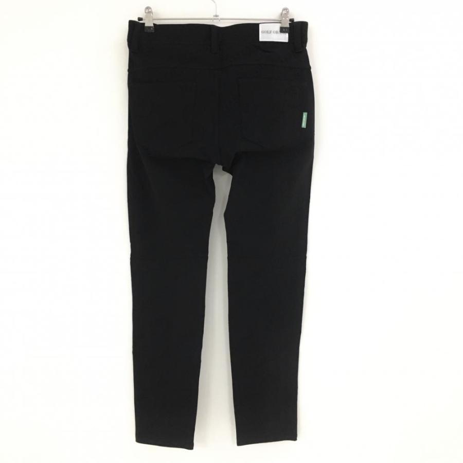 マークアンドロナ ストレッチパンツ 黒 ロゴ×スカル総柄織生地 メンズ  