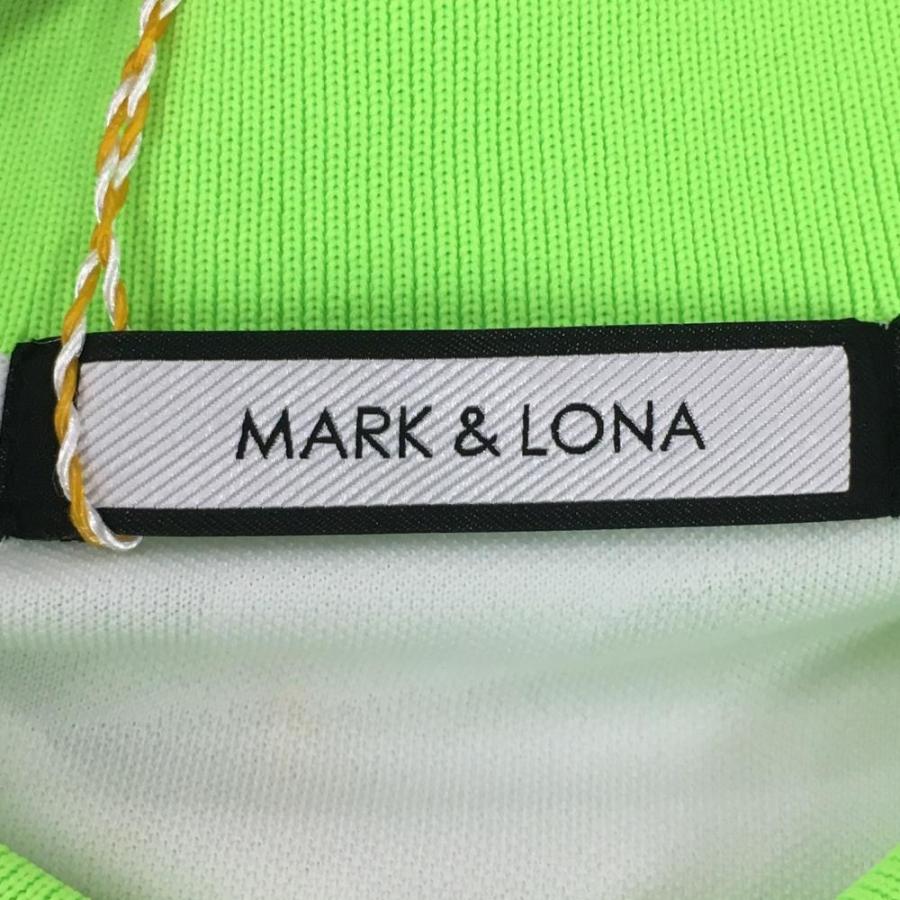 MARK&LONA（マークアンドロナ） 半袖ポロシャツ ライトグリーン×白