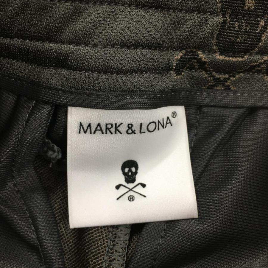 MARK&LONA マークアンドロナ ストレッチパンツ グレー×黒 スカル