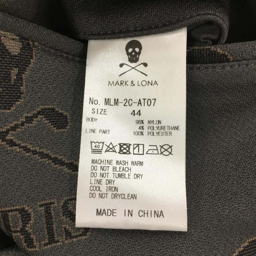 MARK&LONA マークアンドロナ ストレッチパンツ グレー×黒 スカル