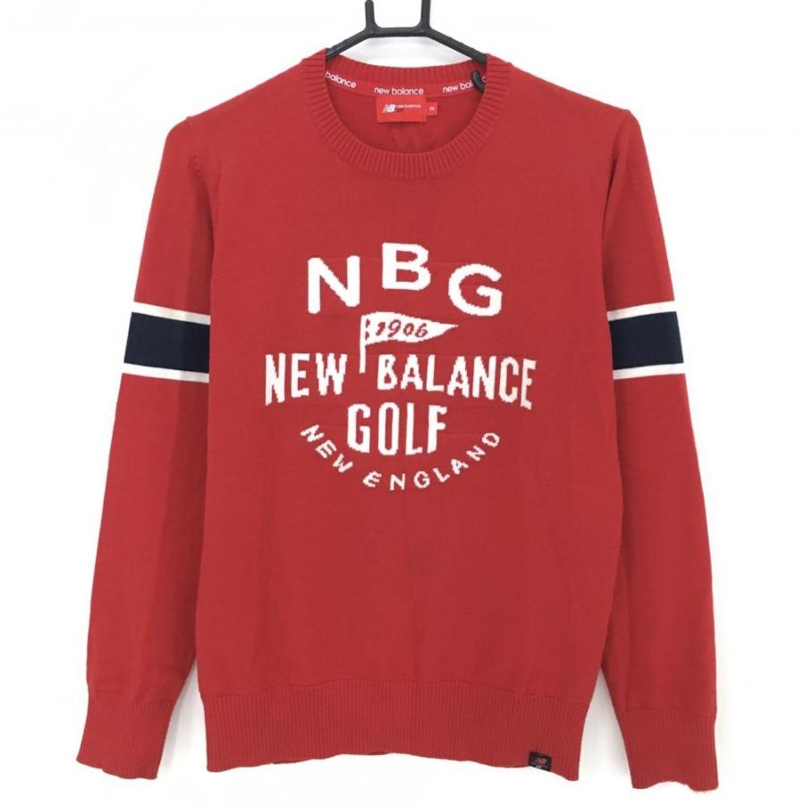 ニューバランスゴルフ new balance golf セーター　2 L new balance golf】ロゴライン 軽量 ハーフジップ スタンド