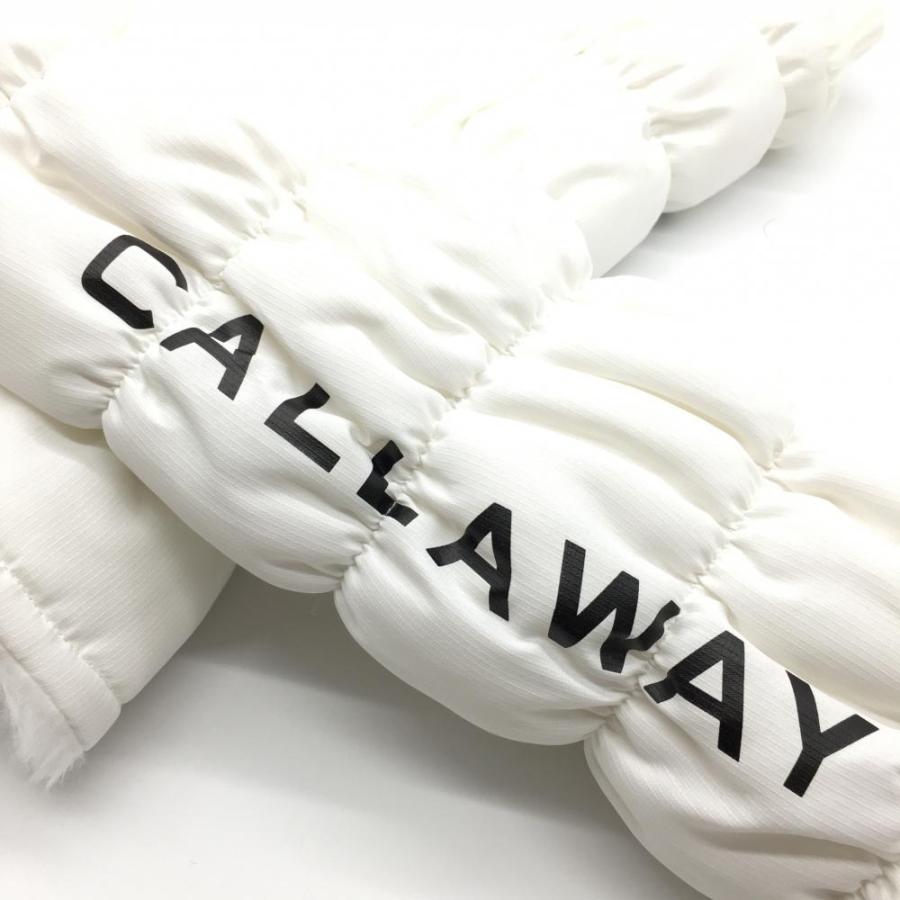 Callaway（キャロウェイ） 中綿レッグウォーマー 白×黒 内側ボア