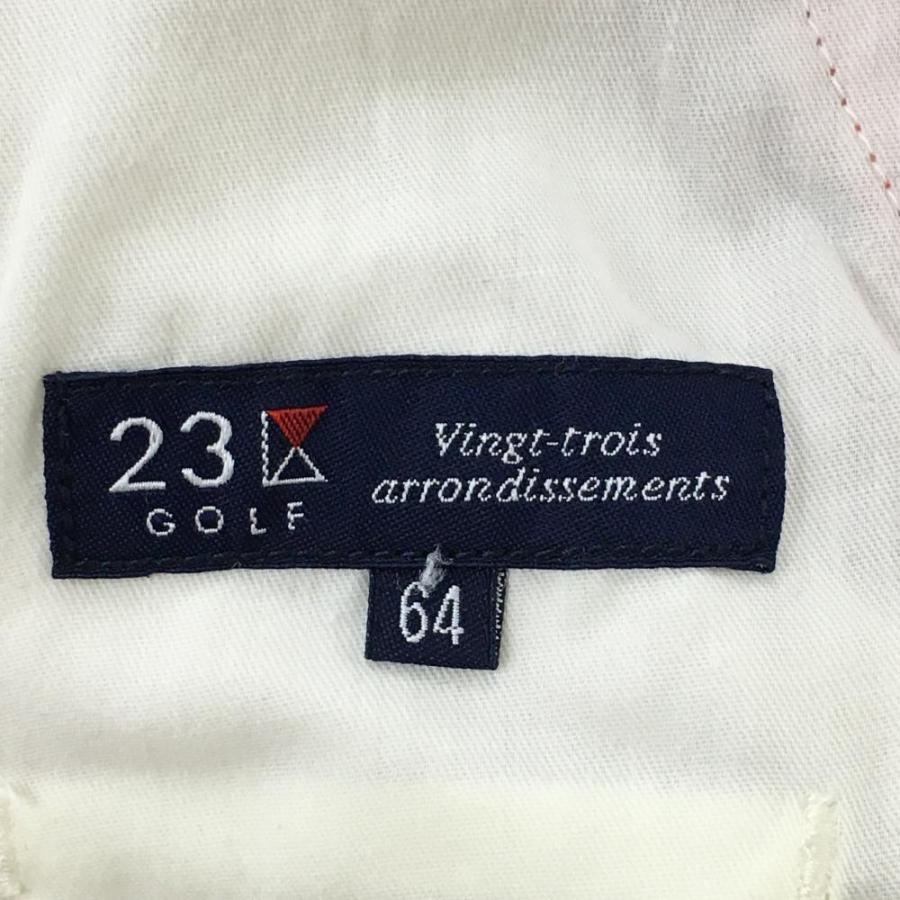 23区GOLF 23区ゴルフ パンツ レッド バックロゴ刺しゅう シンプル