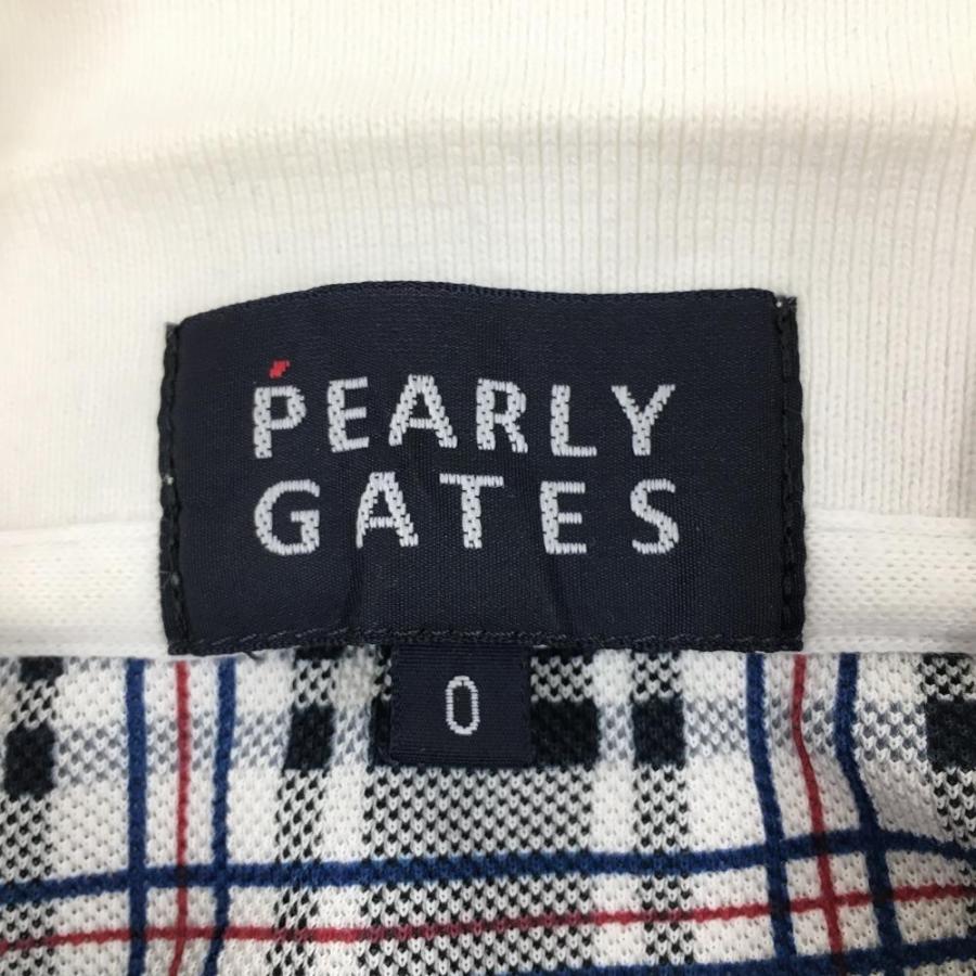 PEARLY GATES（パーリーゲイツ） 半袖ポロシャツ ネイビー×白 チェック