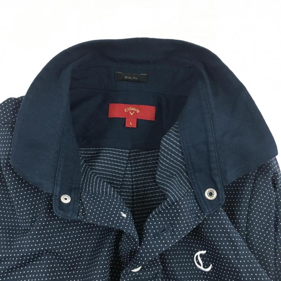 Callaway（キャロウェイ） レッドレーベル 半袖ポロシャツ ネイビー×白