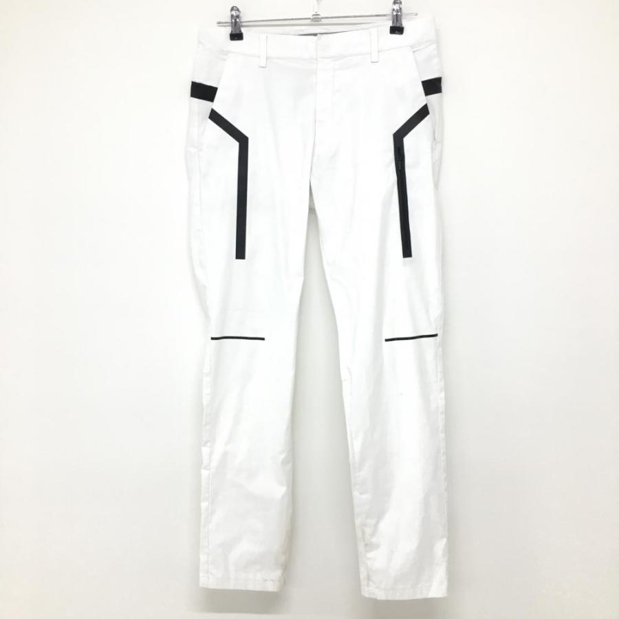 TaylorMade（テーラーメイド） パンツ 白×黒 黒ライン ジップポケット