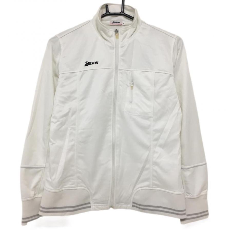 【デサントゴルフ】極美品 ジップジャケット ニット 長袖 グレー M レディース デサントゴルフ DESCENTE ゴルフ ダンボールニットフルジップ