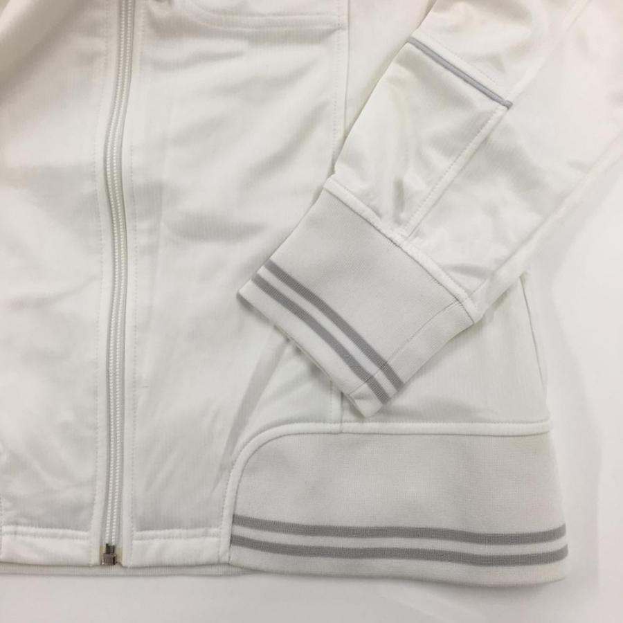 SRIXON スリクソン ジャケットブルゾン 白×グレー ストライプ織生地