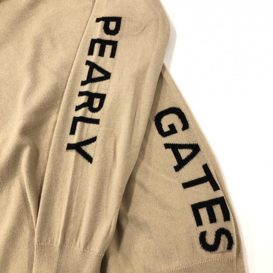 PEARLY GATES（パーリーゲイツ） タートルネックセーター ベージュ×黒