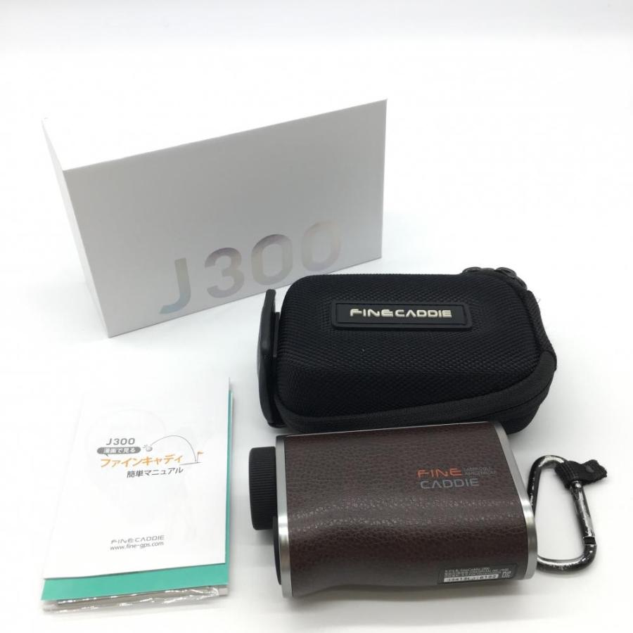 【美品】FINE CADDIE ゴルフ用距離計 J300_BROWN ファインキャディ J300 ブラウン 距離計 測定器 通電確認済 収納