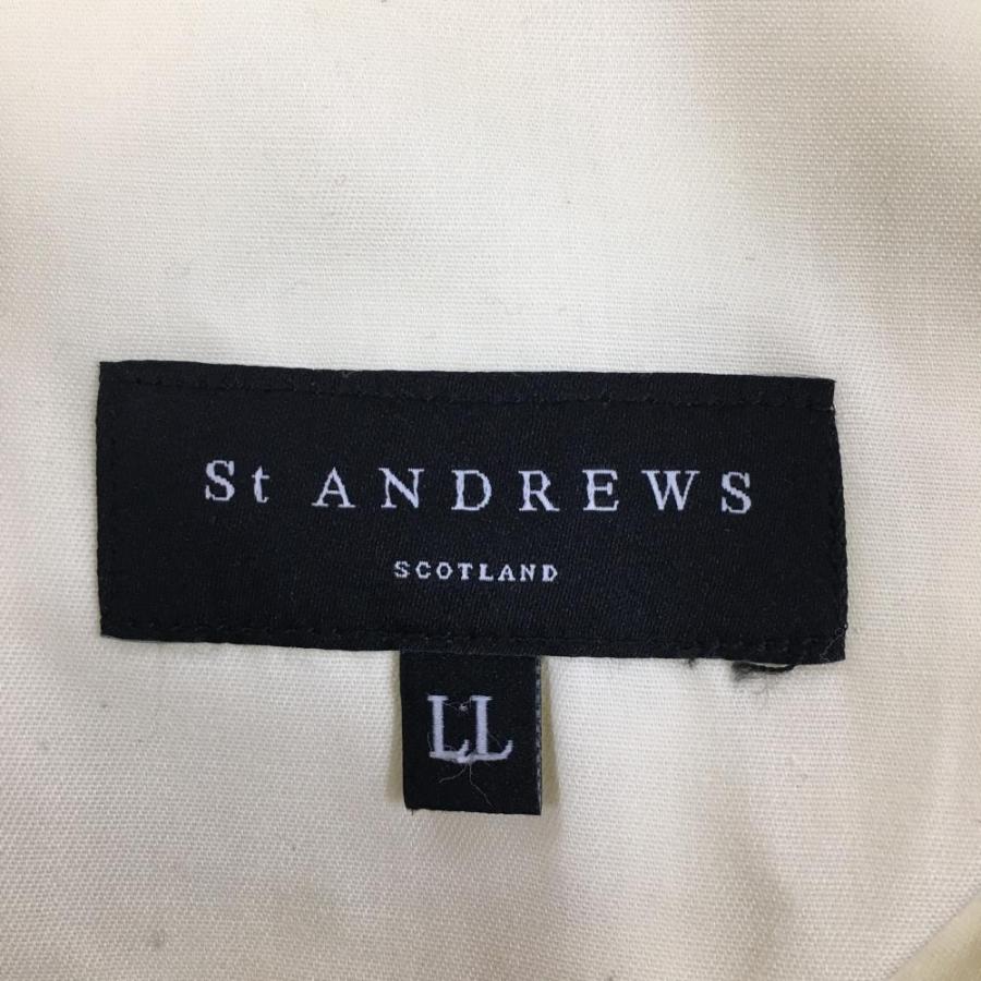 St ANDREWS セントアンドリュース パンツ 白×黒 格子チェック柄織生地