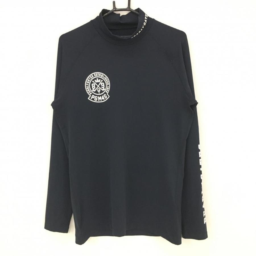 PEARLY GATES ネイビー ハイネックシャツ 5サイズ PEARLY GATES（パーリーゲイツ） インナーシャツ ネイビー×白