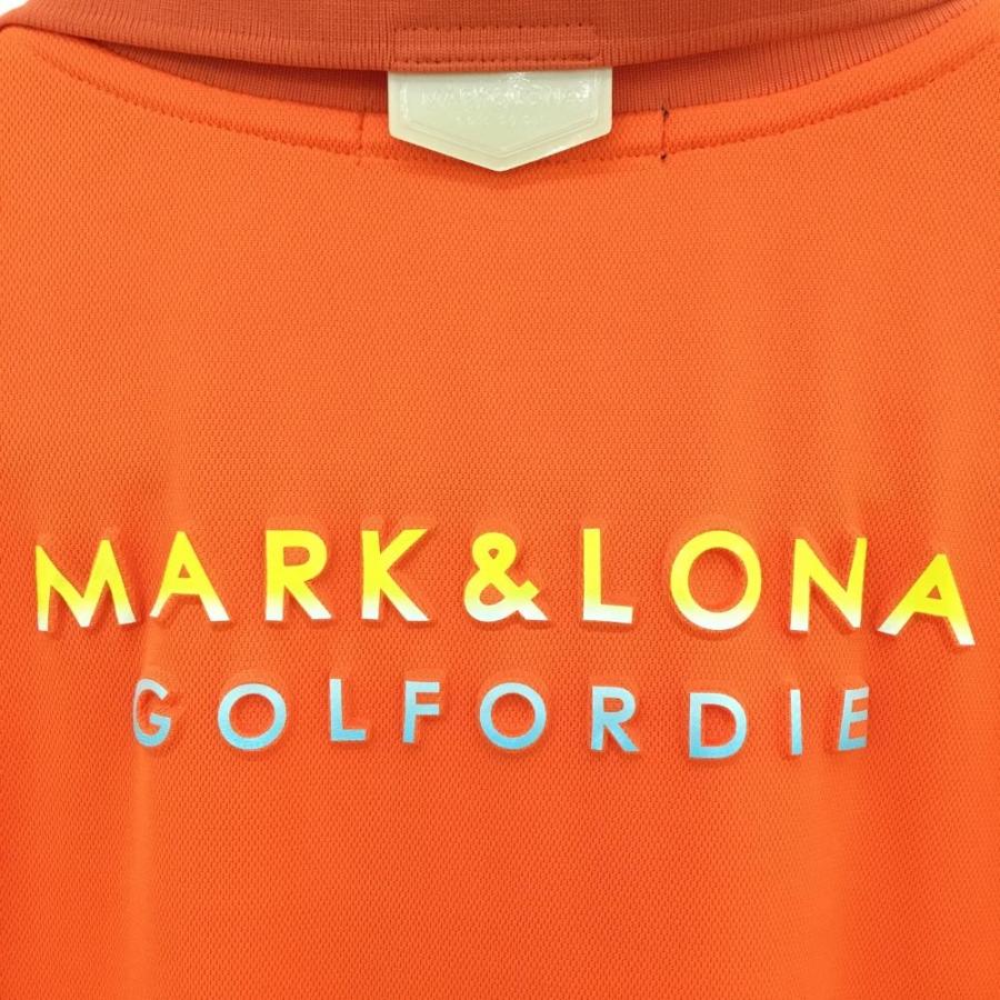 MARK&LONA マークアンドロナ 半袖ポロシャツ オレンジ×イエロー MARK&LONA マークアンドロナ 半袖ポロシャツ オレンジ×イエロー
