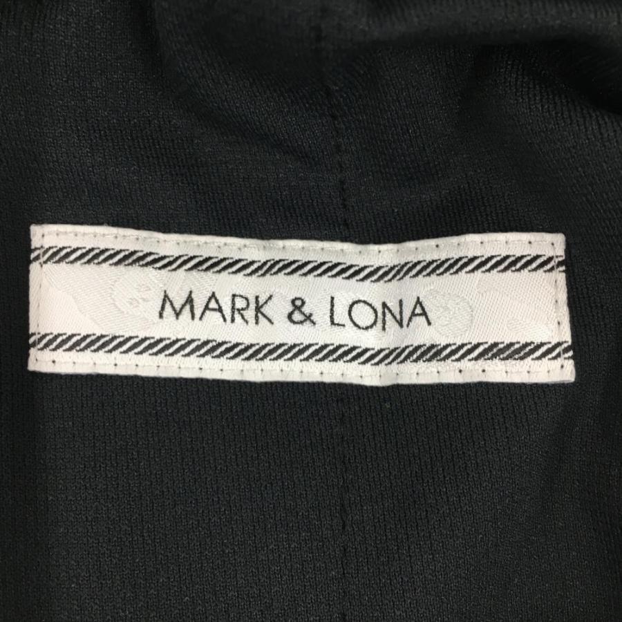 MARK&LONA（マークアンドロナ） パンツ 黒×白 ヘリンボーン柄 サイド