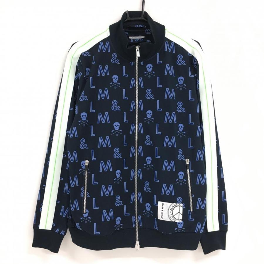 マークアンドロナ ジャケットブルゾン ネイビー×ライトブルー メンズ