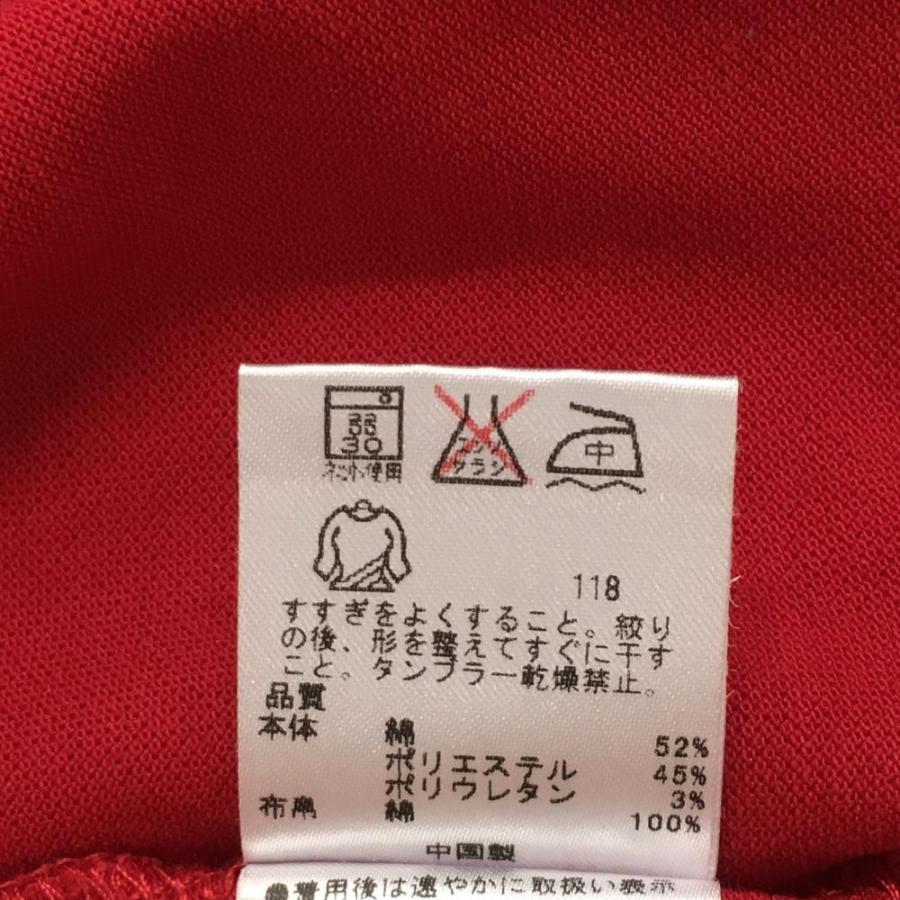 23区GOLF 23区ゴルフ 長袖ポロシャツ レッド×ブルー 一部ストライプ