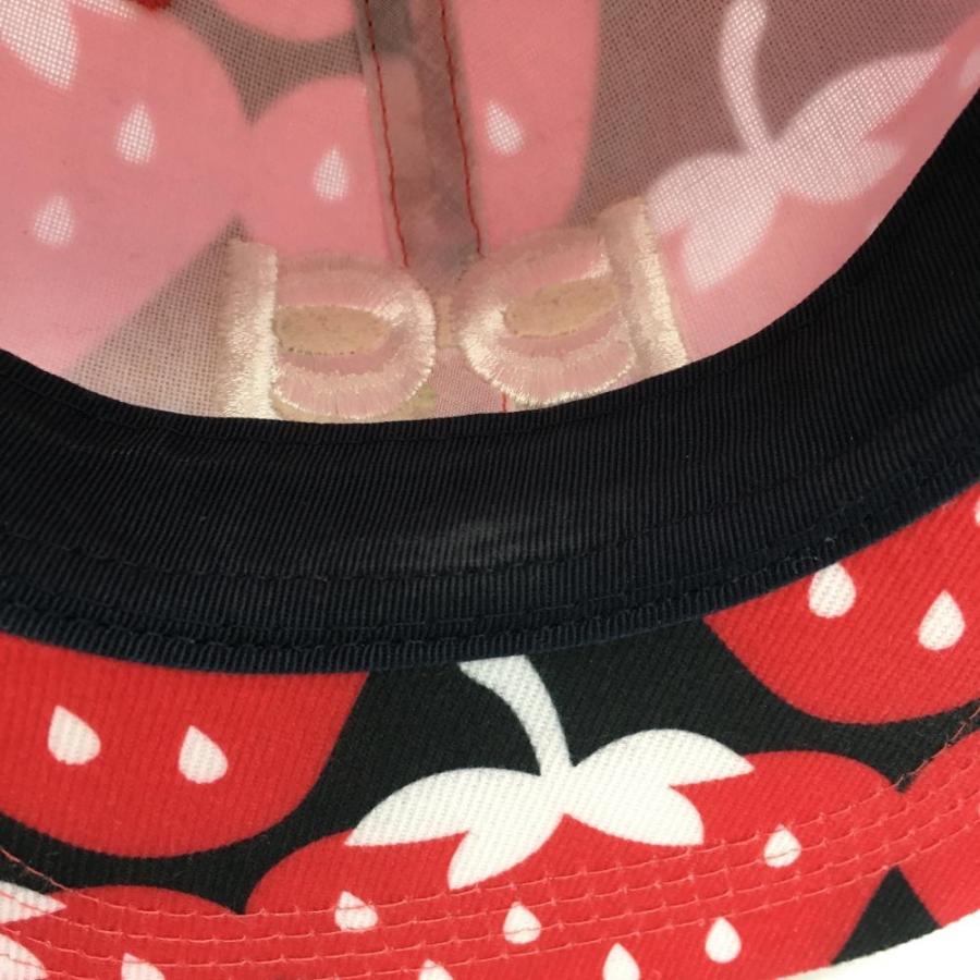 PEARLY GATES（パーリーゲイツ） フラットキャップ レッド×黒 イチゴ総