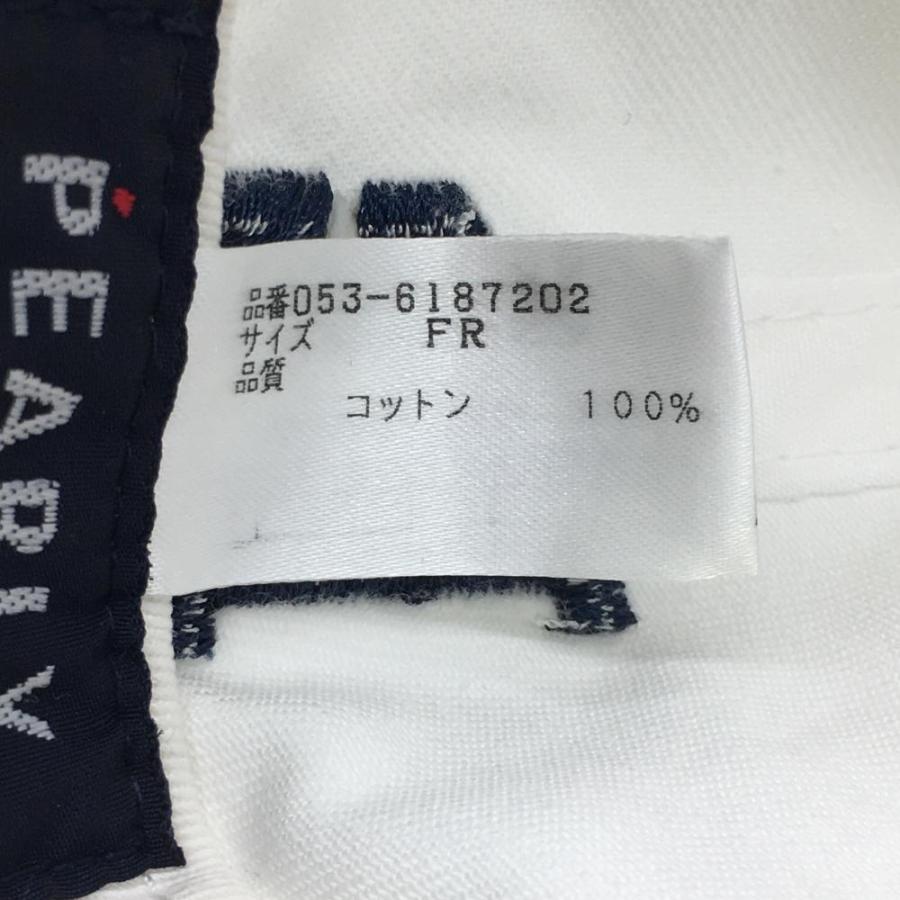 PEARLY GATES パーリーゲイツ フラットキャップ 白×ネイビー