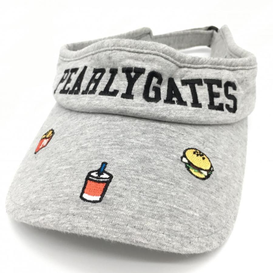 PEARLY GATES（パーリーゲイツ） サンバイザー 杢グレー×黒