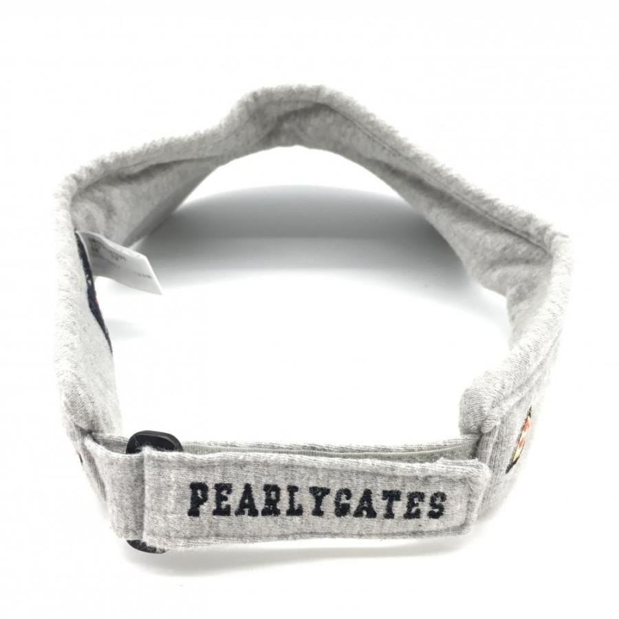 PEARLY GATES（パーリーゲイツ） サンバイザー 杢グレー×黒