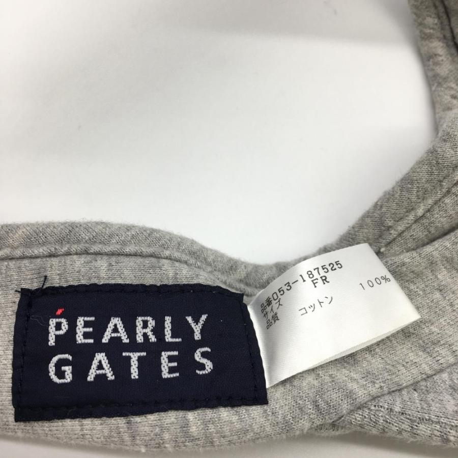 PEARLY GATES 遮熱　プルオーバー　レディース　サイズ1 グレー PEARLY GATES（パーリーゲイツ） サンバイザー 杢グレー×黒