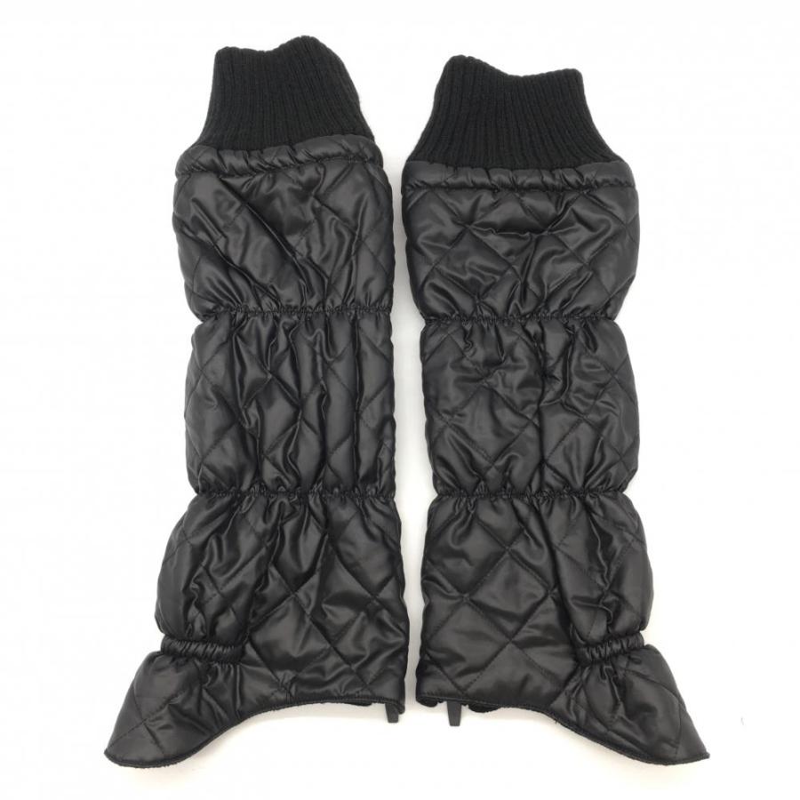 23区GOLF 23区スポーツ レッグウォーマー 黒 キルティング 裏起毛