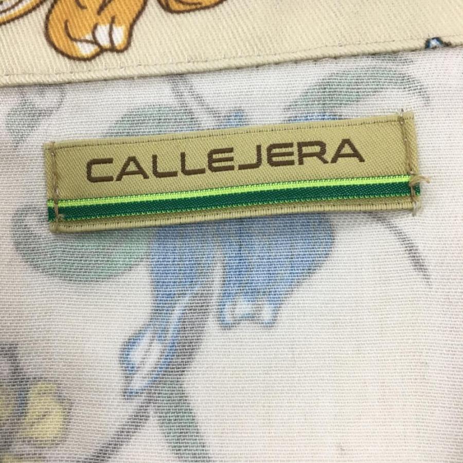 カジェヘラ オールインワン ベージュ×ブルー 花柄 パンツ レディース 0 
