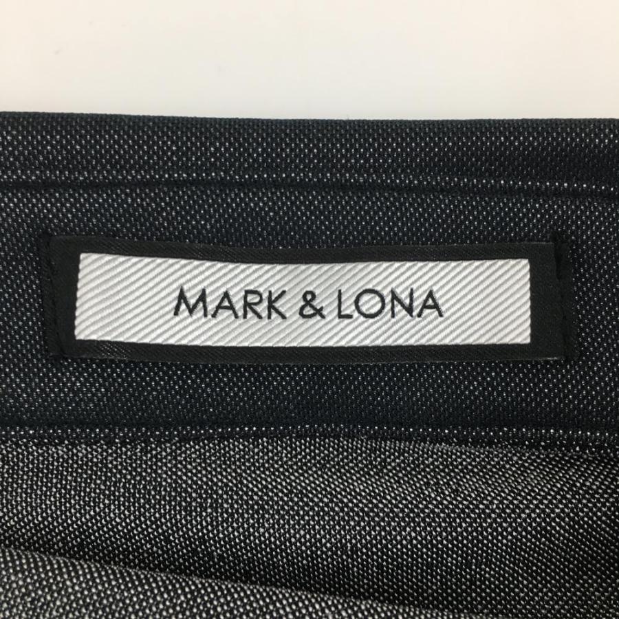 MARK&LONA マークアンドロナ 半袖ポロシャツ 黒×グレー 総柄 スカル 星